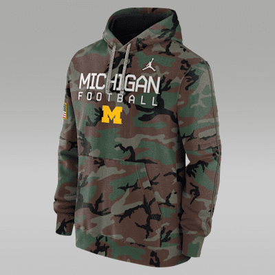 Michigan Wolverines Military Appreciation Club Men s Jordan Brand College Pullover Hoodie. Nike